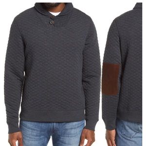 Mens Billy Reid Shawl Collar neck sweater, size XL navy blue